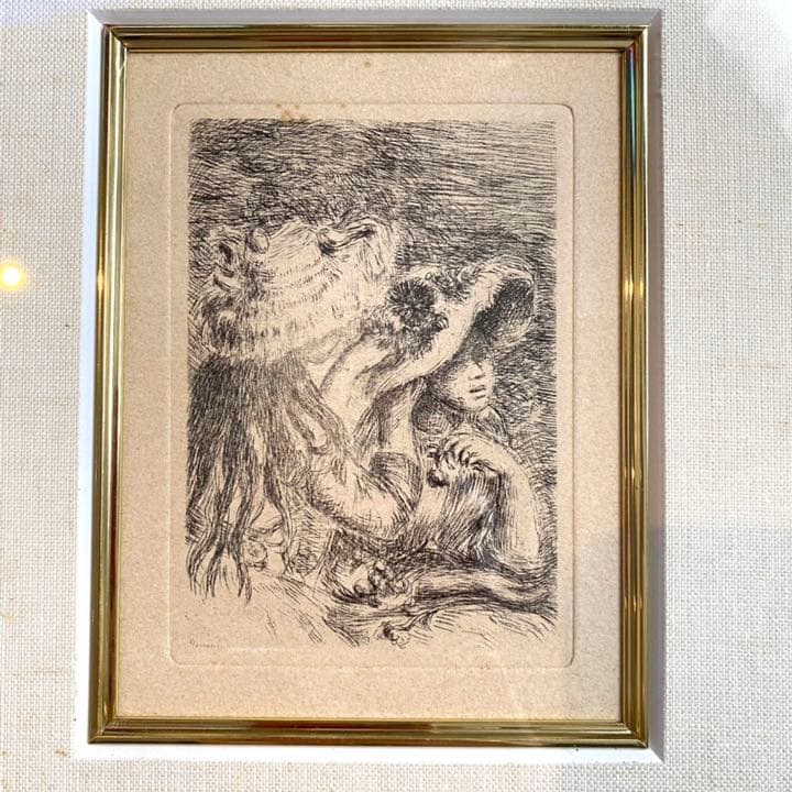 ピエール＝オーギュスト・ルノワール 『ピン飾りの帽子』 額装