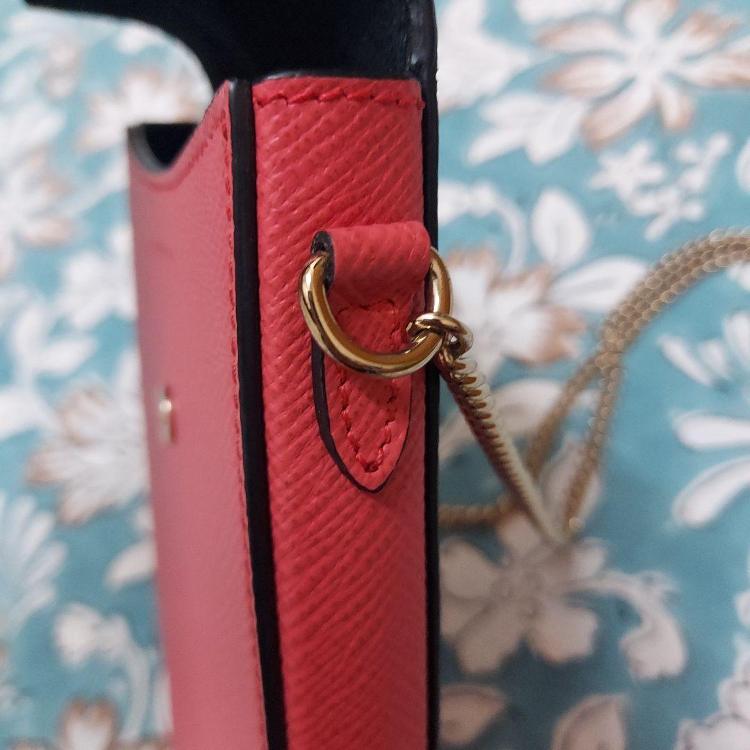 SHIN様　スマイソン　スマホショルダー　コーラルピンク