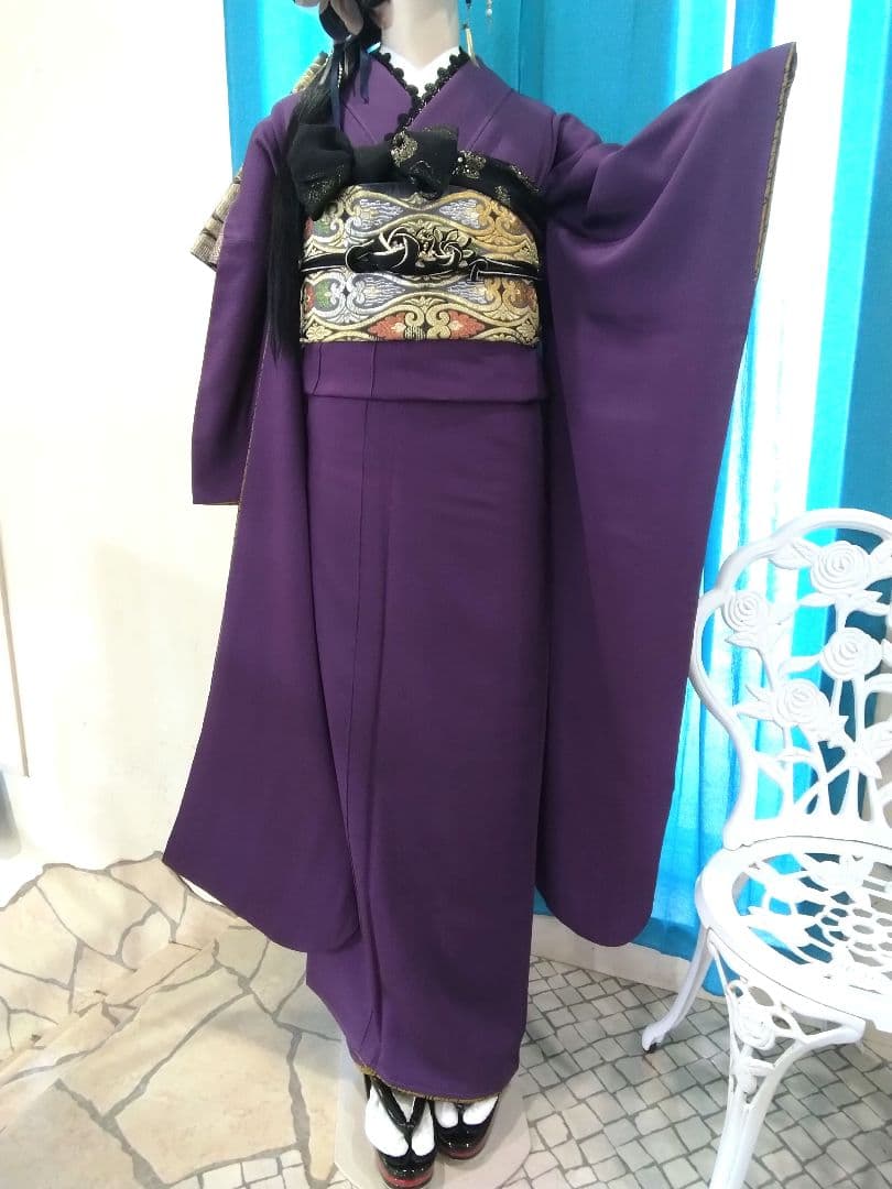 振袖フルセット、正絹振袖成人式、重ね衿帯揚げ帯締め、西陣袋帯、襦袢