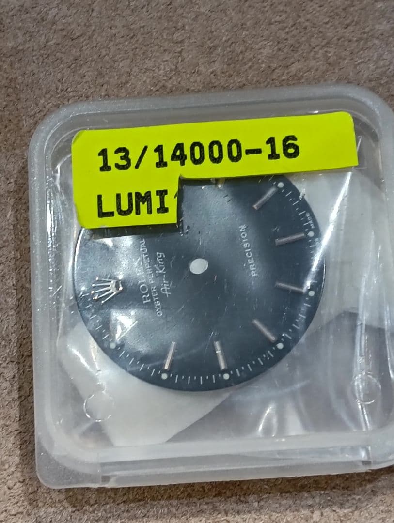 ロレックス　14000 エアキング　黒文字盤　針付き　air king