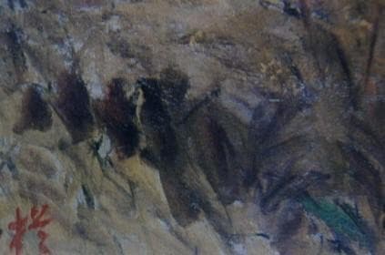 楢原健三【晩秋の大和路】希少画集画、状態良好、新品高級額装付