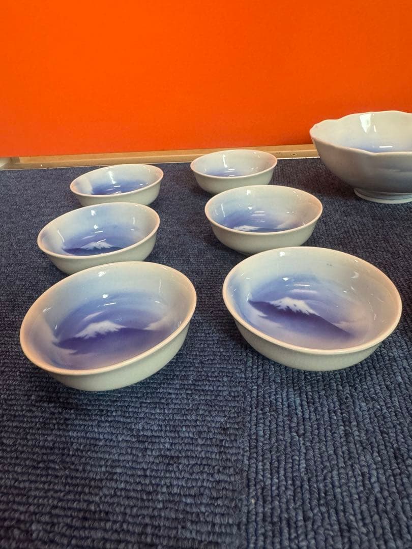 1701 深川製磁 富士山 花型皿3客 丸皿5客の通販はau PAY マーケット