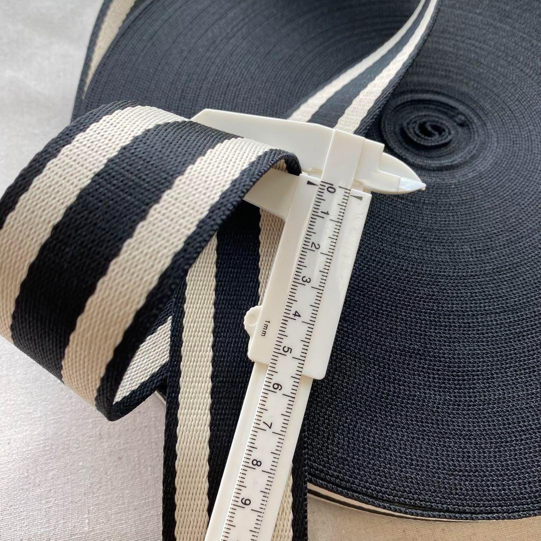 ★z2【合計100M】ポリエステル素材 バッグ紐 ストライプ 幅3.8cm