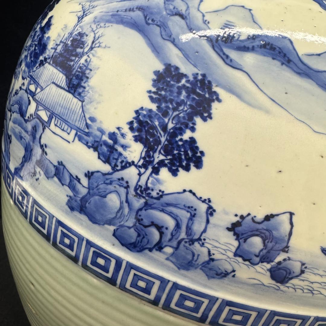 年末値下げ！希少！肥前有田 金作製 花瓶 名工 大正時代 時代物染付