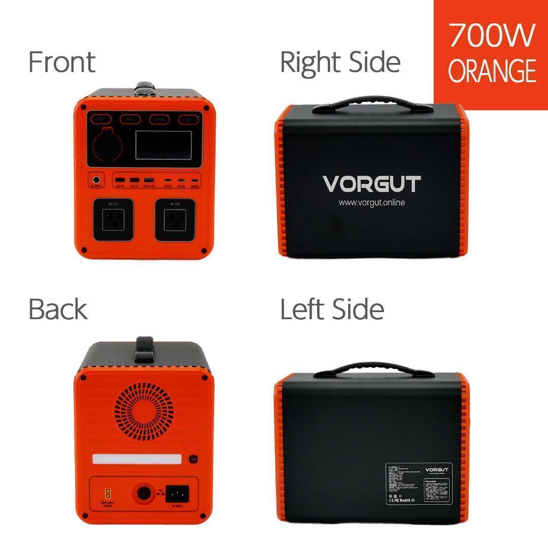 ポータブル電源 充電式 移動バッテリー 黒/オレンジ p10 新品