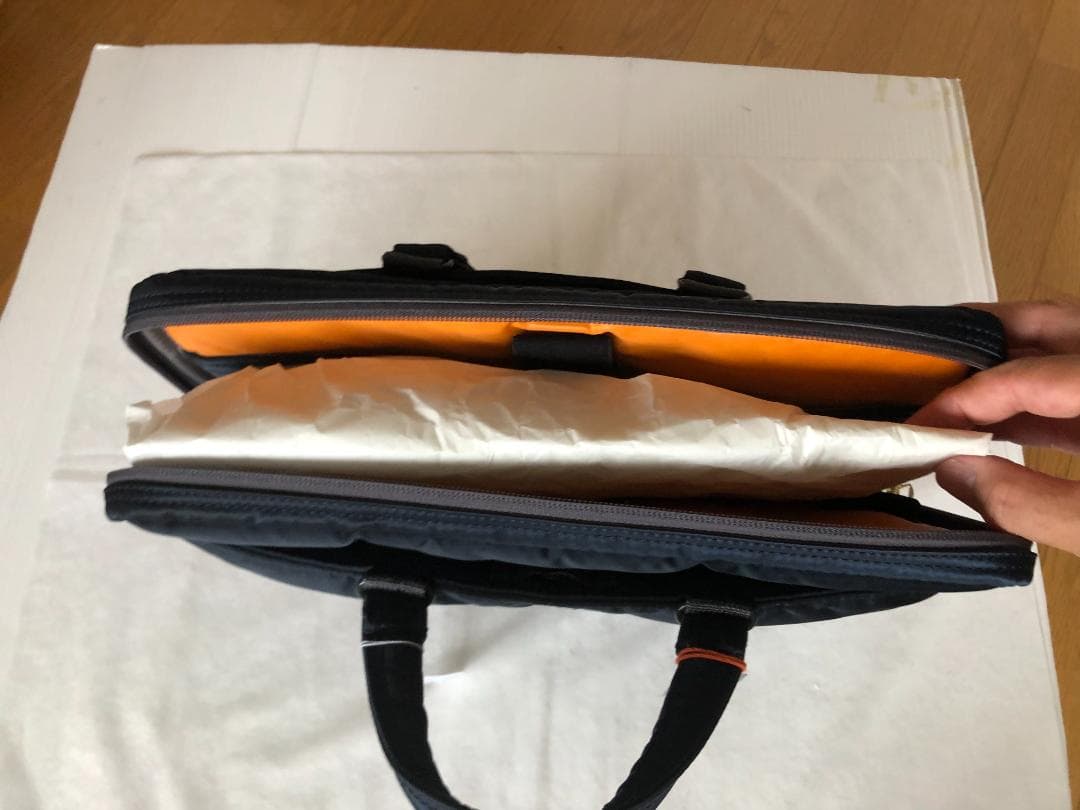 激美品　ポーター　PX　タンカー　ブリーフケース　アイアンブルー　ビジネス　PC