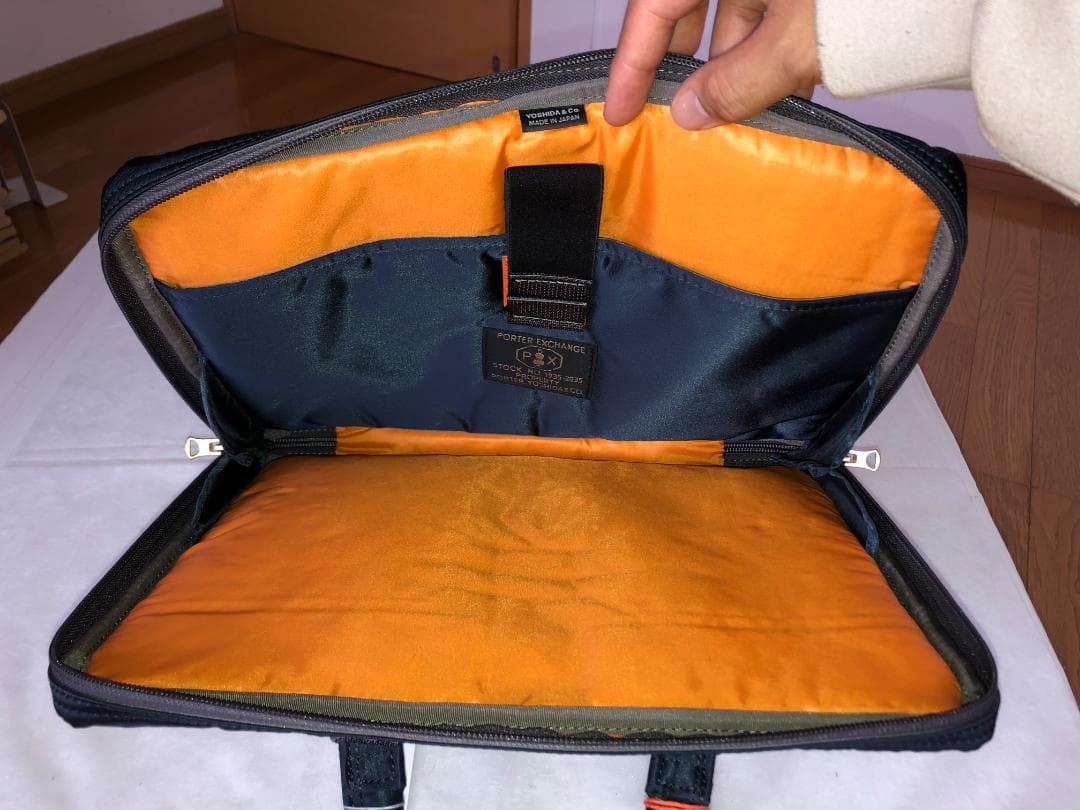 激美品　ポーター　PX　タンカー　ブリーフケース　アイアンブルー　ビジネス　PC