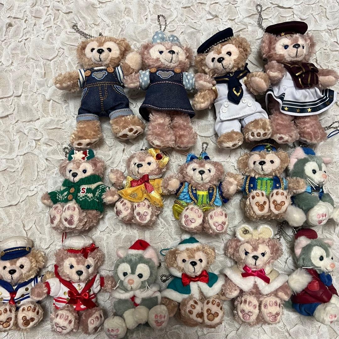 【16体セット】Duffyダッフィー ぬいぐるみ ストラップ ブローチ フレンズ