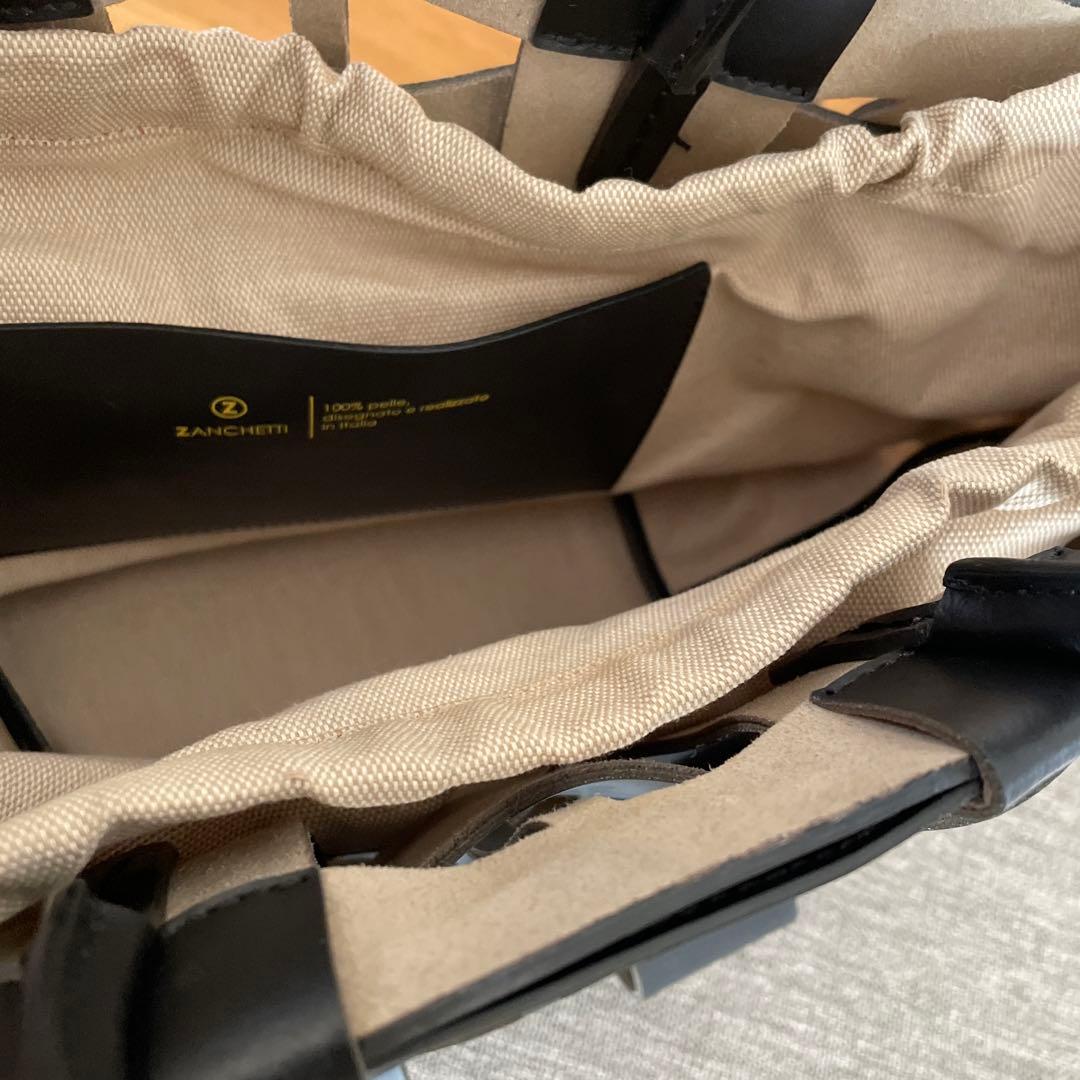 ZANCHETTIザンケッティ ミディショッパー ブラック　バッグ