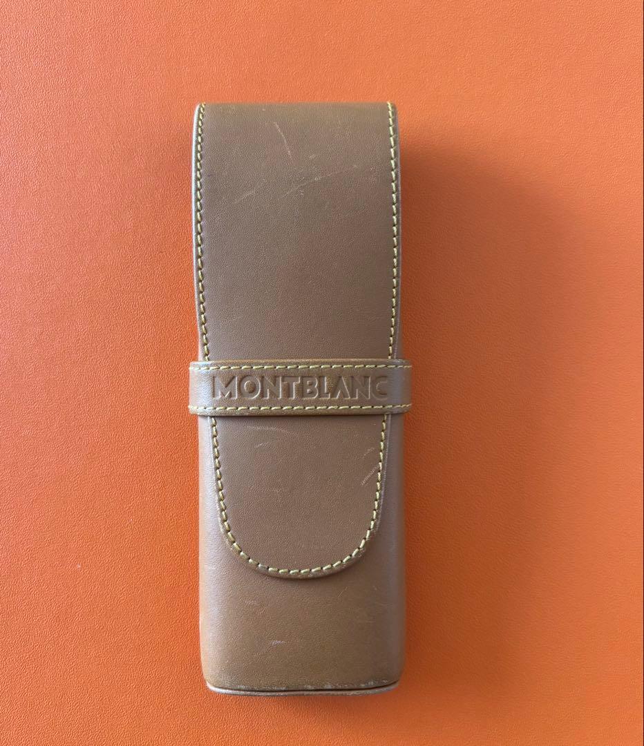MONTBLANC モンブラン レザー ペンケース ブラウン - メルカリ