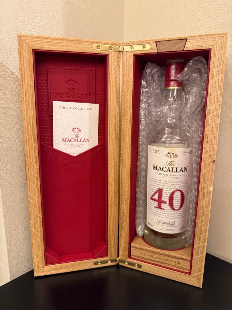 THE MACALLAN 40年 700ml 空瓶 1本 化粧箱1個 THE MACALLAN 40年 700ml 空瓶 1本 化粧箱1個