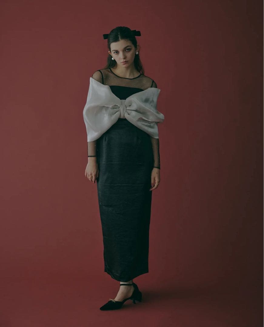 ★美品★エクミール ecmile ribbon tigth dress