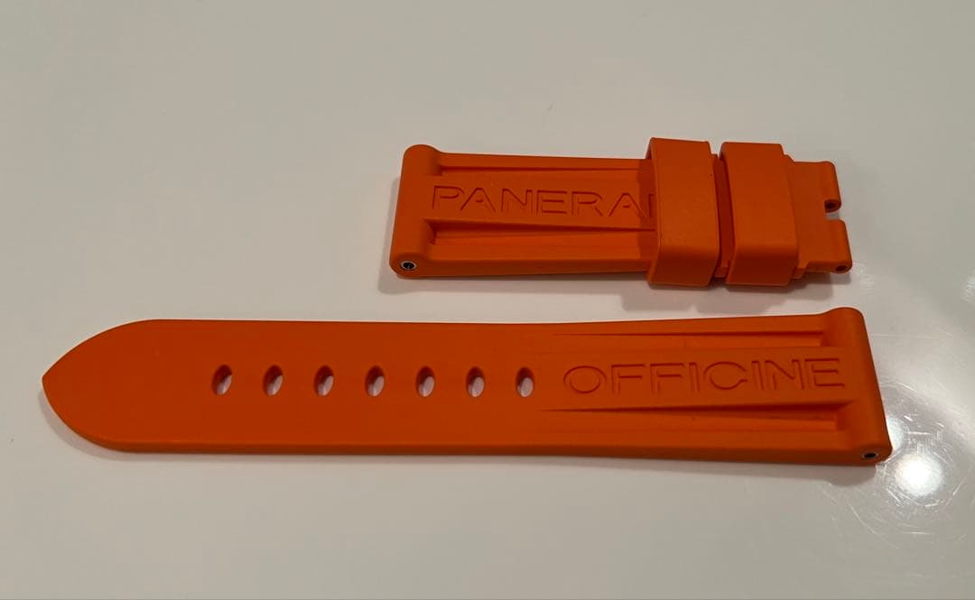 【未使用品】PANERAI パネライ純正ストラップカウッチュー／オレンジ