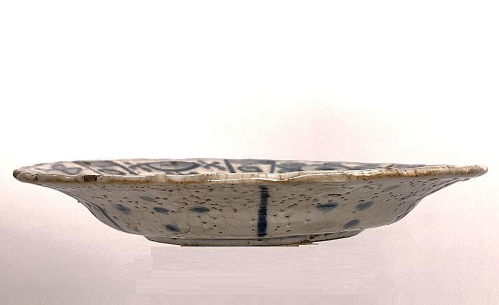 明朝青花小皿 】 芙蓉手鹿図 窯疵虫食い景色 - メルカリ