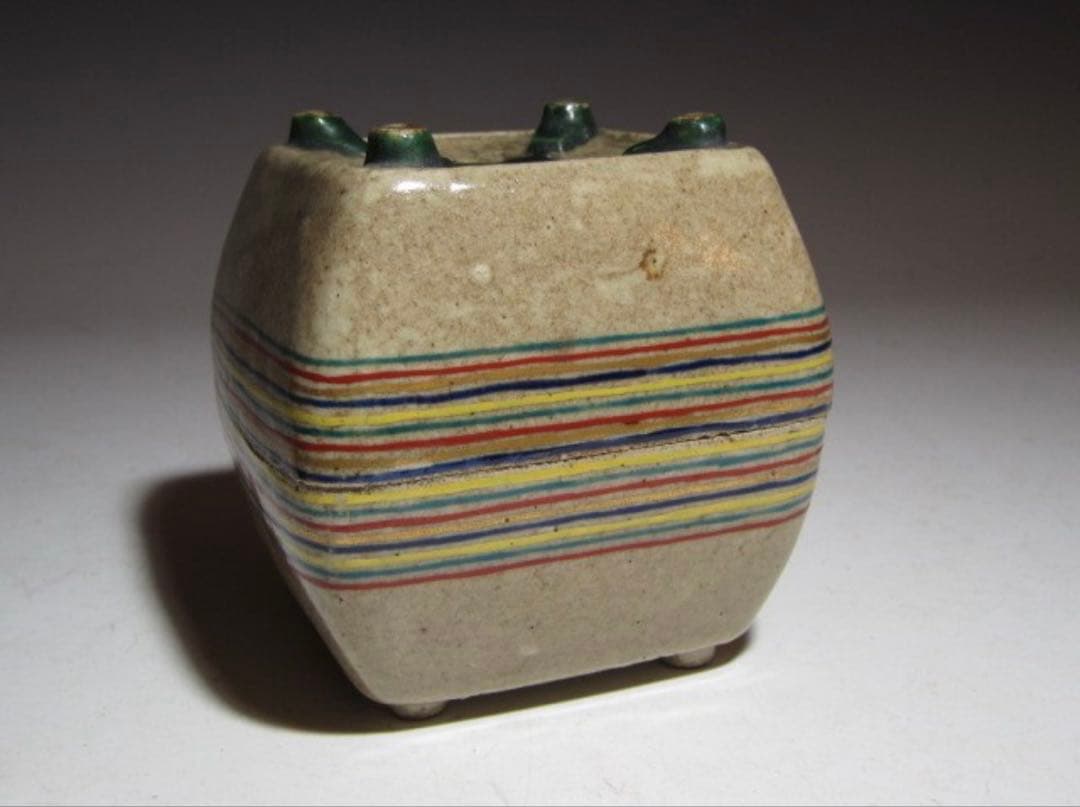 野々村仁清 糸巻形香炉 表七代 如心斎花押の名品！7776