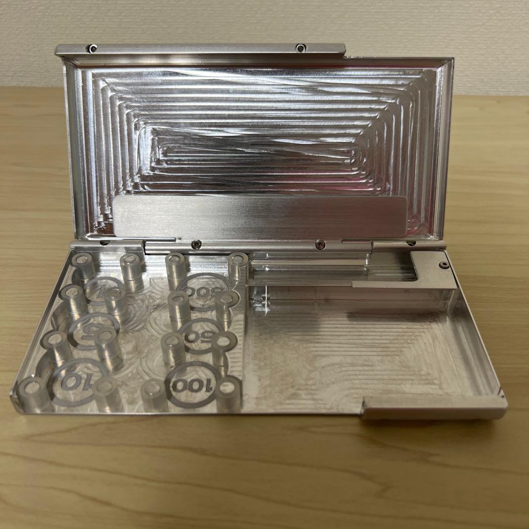 ジュラルミン製　メタルロングウォレット