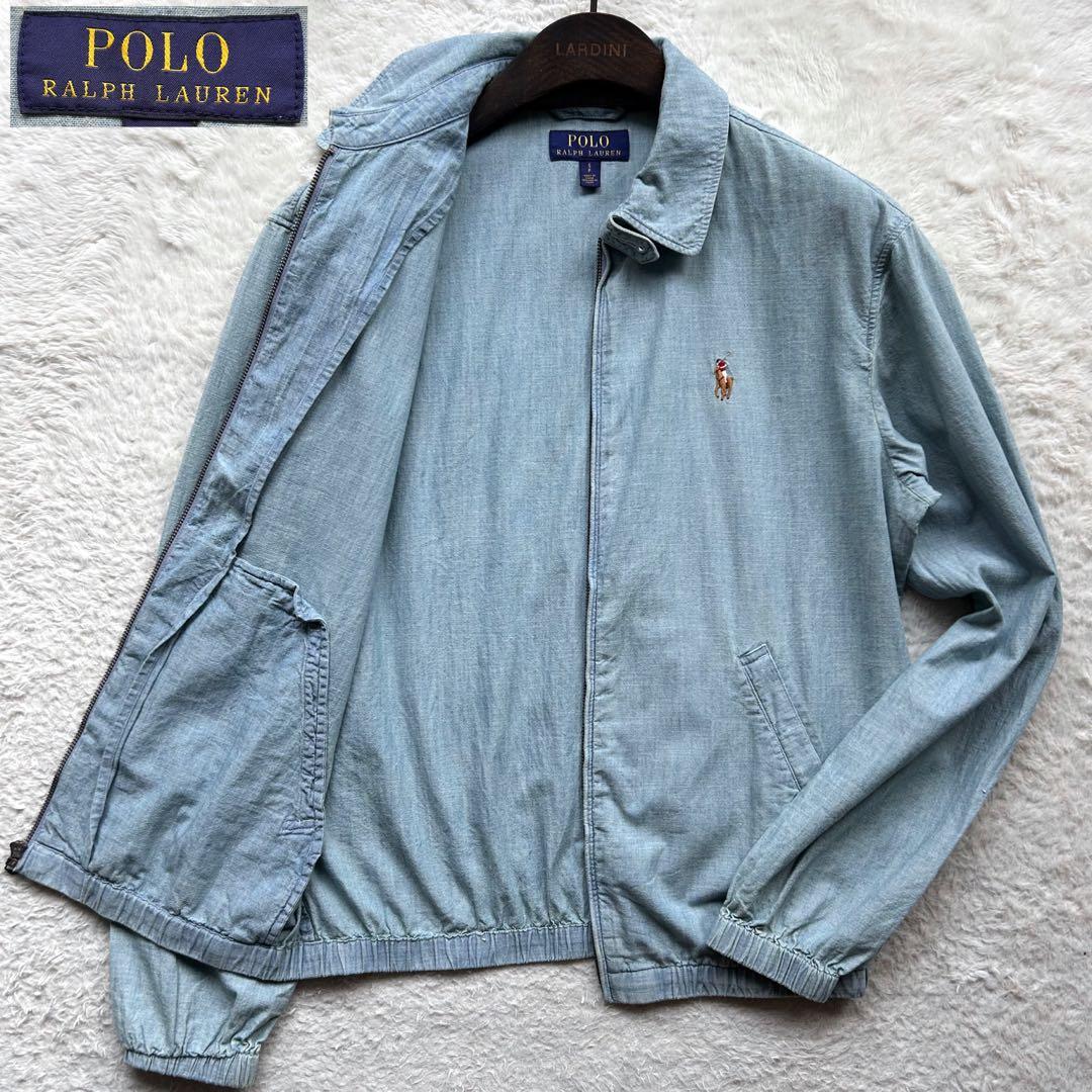 美品✨】ポロラルフローレン スイングトップ ポニー刺繍ネイビー M現行