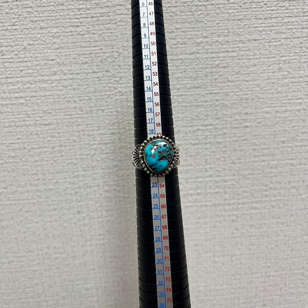 ナバホ ターコイズリング STERLING シルバー925 21号 ヴィンテージ