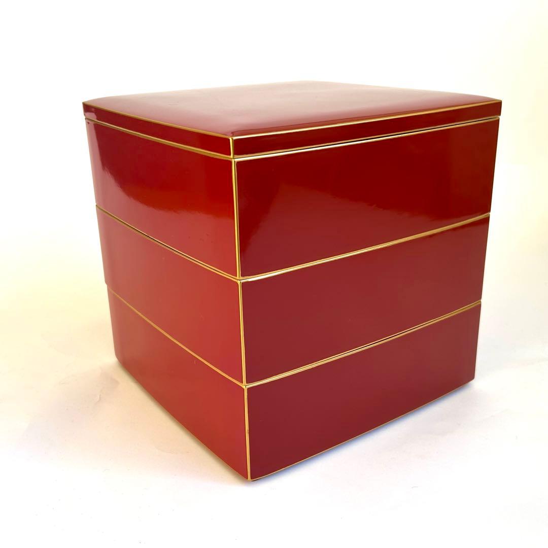 ⭐️ 天然木漆器 松鶴蒔絵 三段重 美品 ⭐️