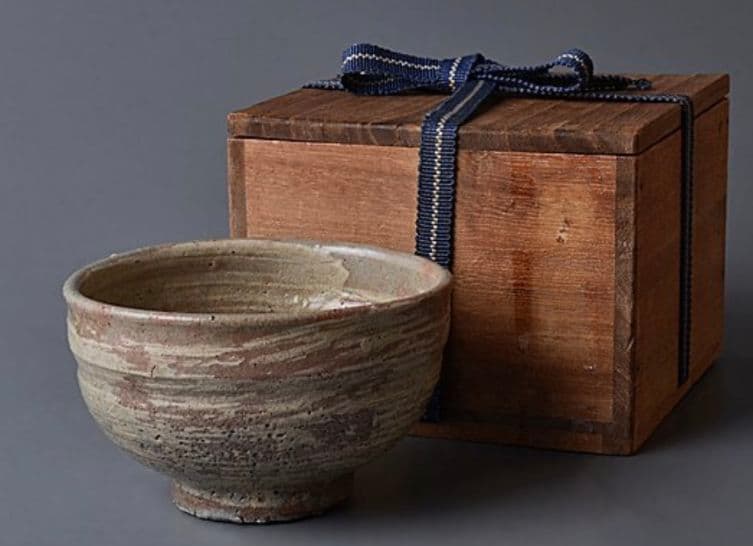 江戸時代中期 伝世品】古萩刷毛目御本茶碗 斗々屋 李朝