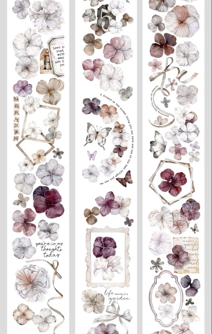 时间格子《迷棕》海外マスキングテープ　マステ 【2389】