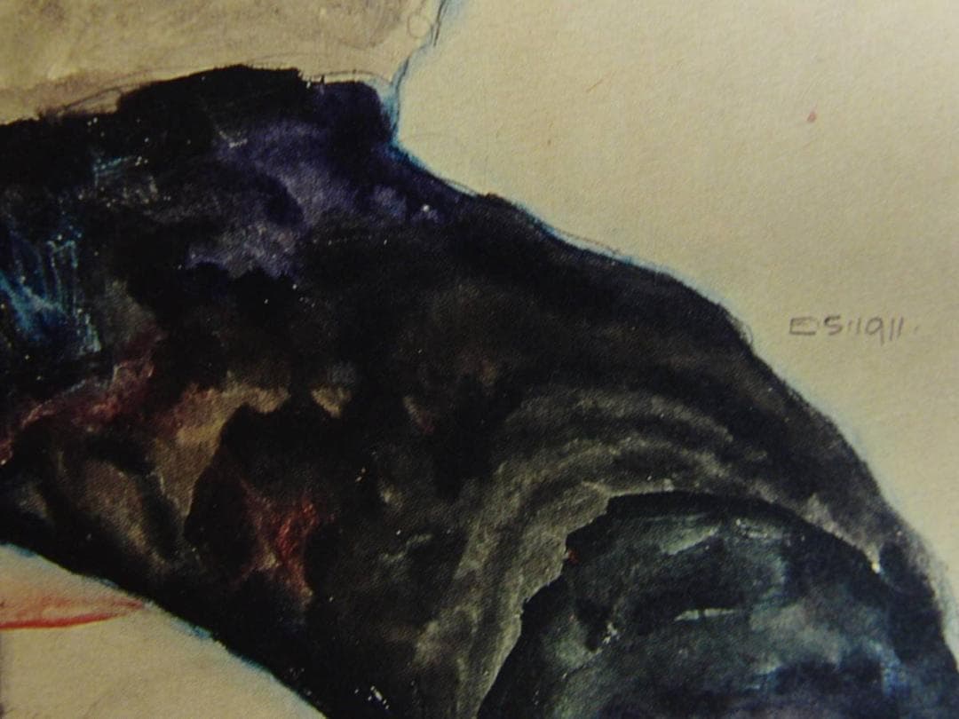 エゴン・シーレ、【スカートをめくりあげた黒髪の少女】