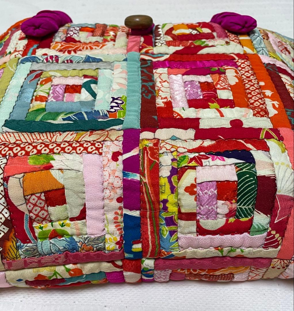 ちちんぷいぷい　京都 正絹 手縫いパッチワークバッグ