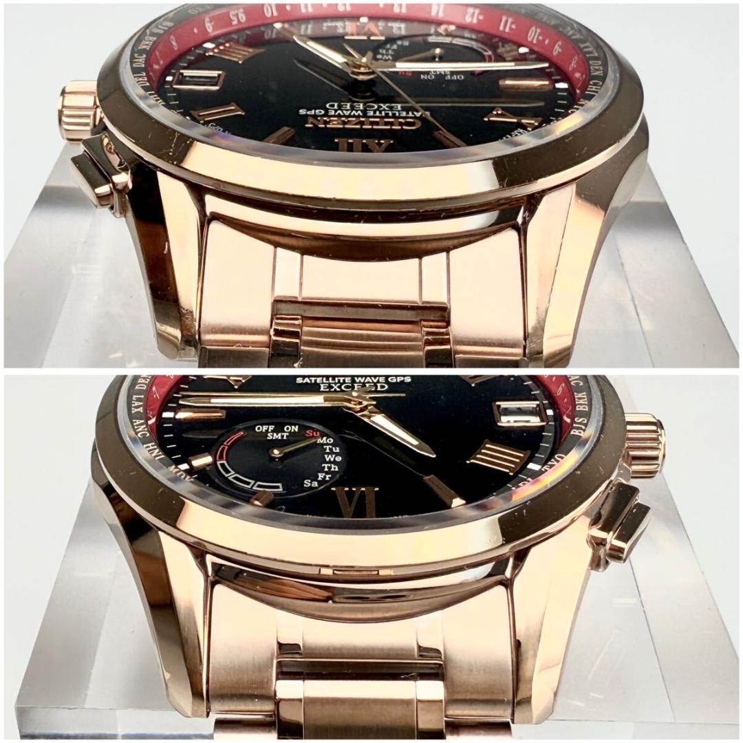 極美品【稼働】シチズン エクシード 腕時計 サテライトウェーブ チタン ラグビー