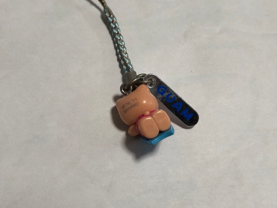 レア　ご当地　ハローキティ　根付け　グアム　サイパン　ボディボード　日焼けキティ