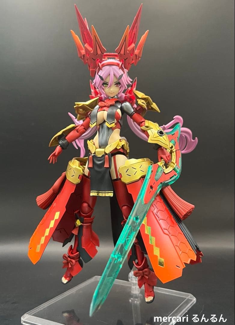 メガミデバイス　皇巫 スサノヲ レガリア 塗装完成品 紅蓮カラーver