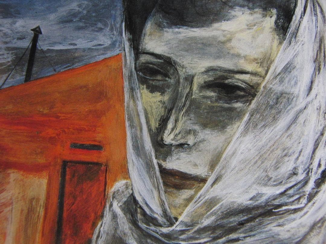 国吉康雄、【村一番の可愛い娘】、希少な額装用画集より、新品額装付