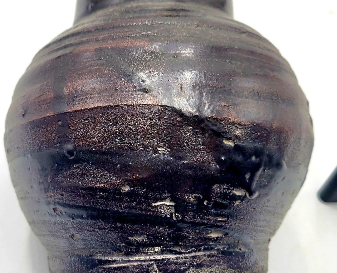 茶道具 耳付き壺 花入れ 九州の焼物？ 江戸時代 骨董品、美術品