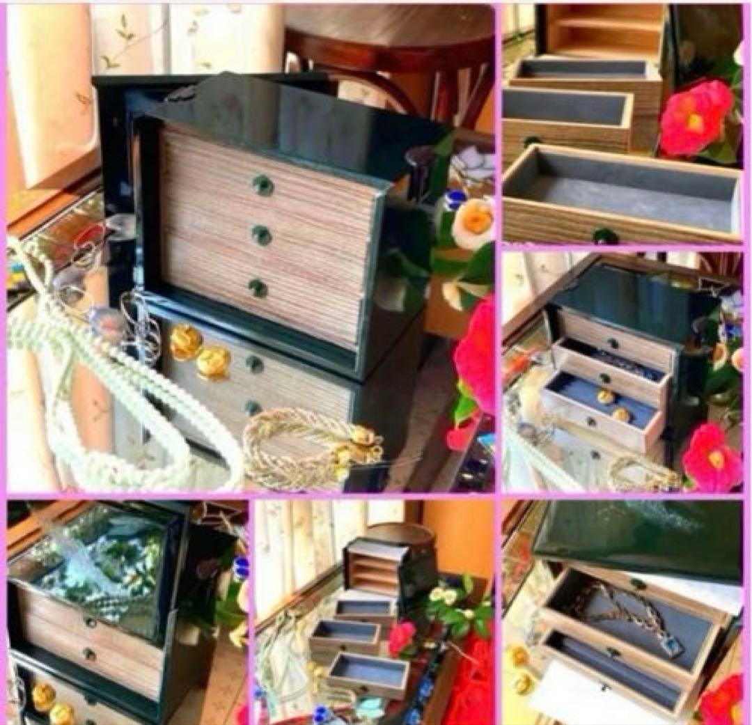 K様へ感謝お嫁入JAPAN輪島螺鈿蒔絵宝石箱「銀河-翠みどり」