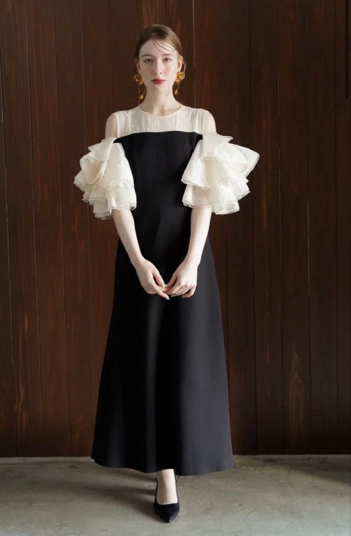 Acka. organdy frill dress オケージョンドレス
