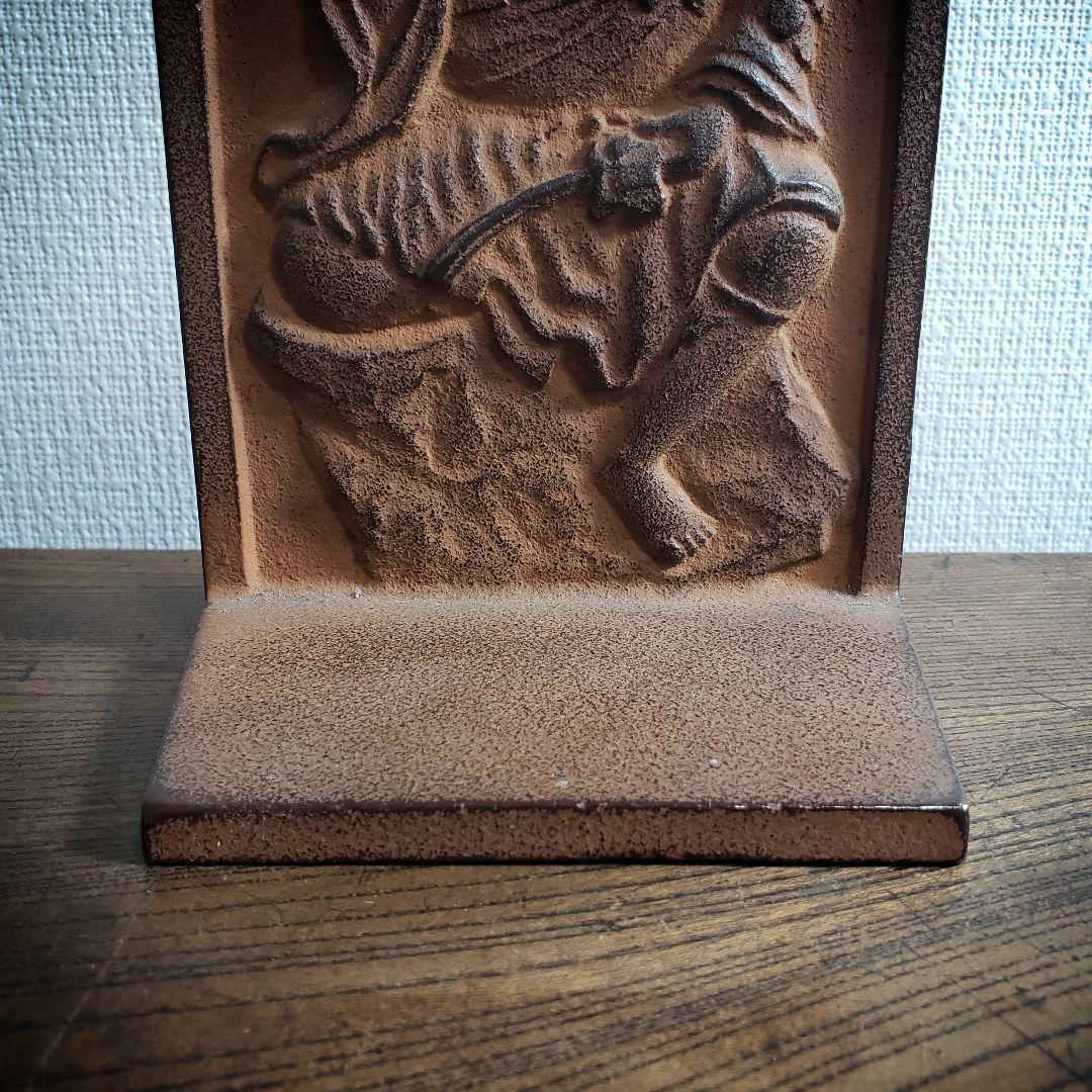 神農 像 薬祖神 置物 金属 オブジェ 壁像 名入