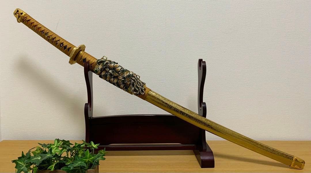 【特選模造刀/金彩黄金拵】日本刀 太刀 とんでもなく美しい拵 儀礼 儀式 威光