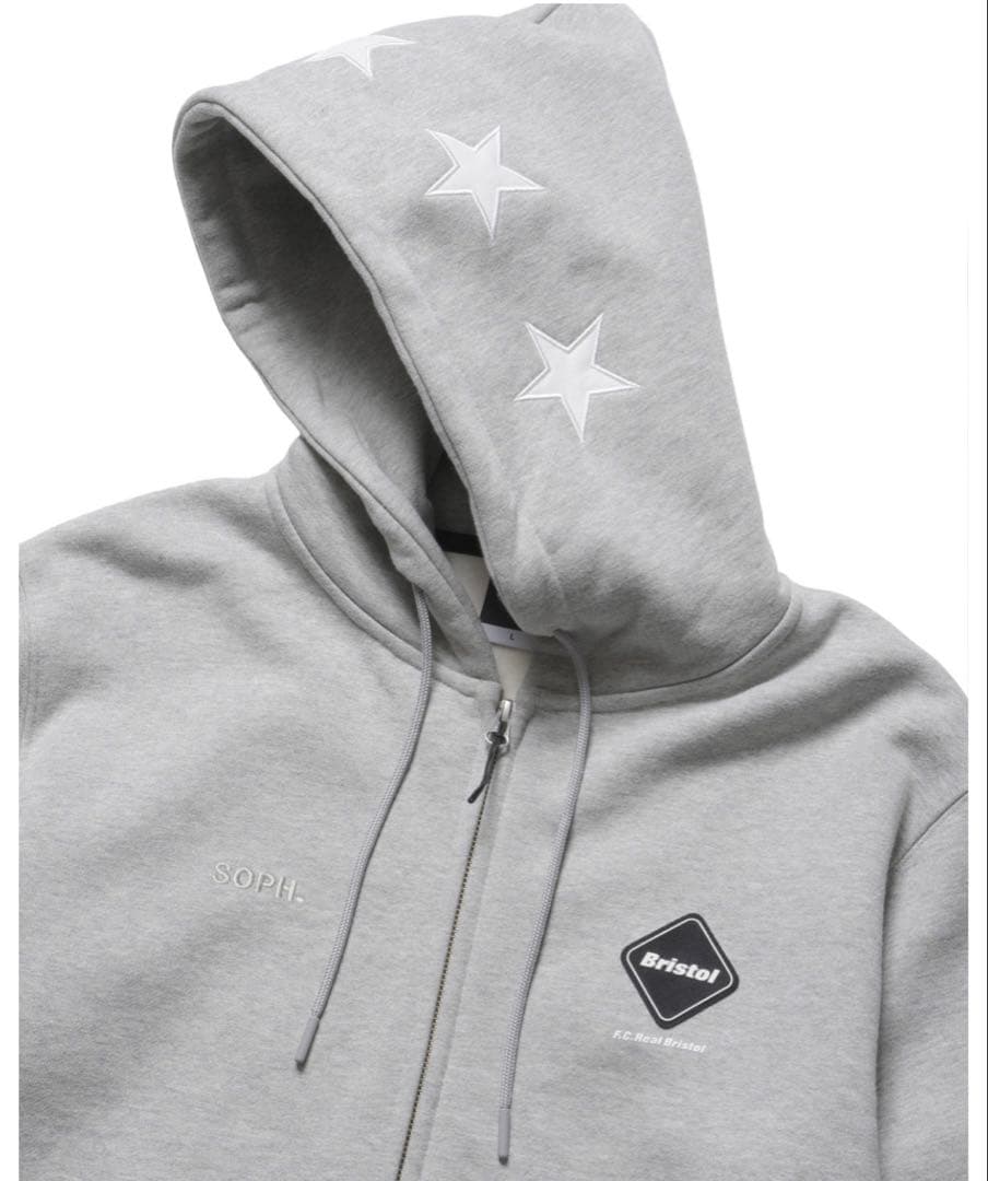F.C.Real Bristol 5-STAR ZIP UP HOODIE グレ