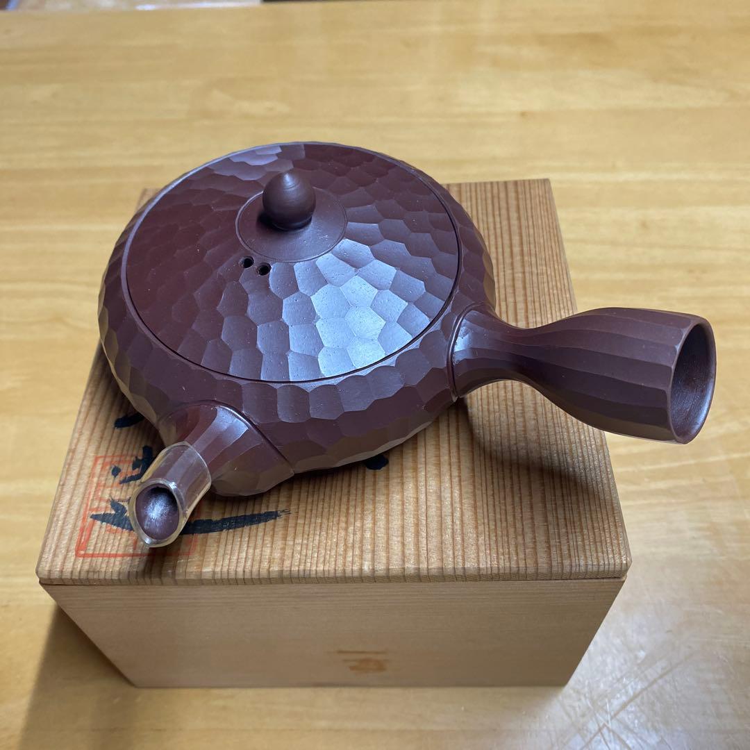 万古焼 手作急須 三代伊呂久作 希少品 ダイヤモンドカット - メルカリ