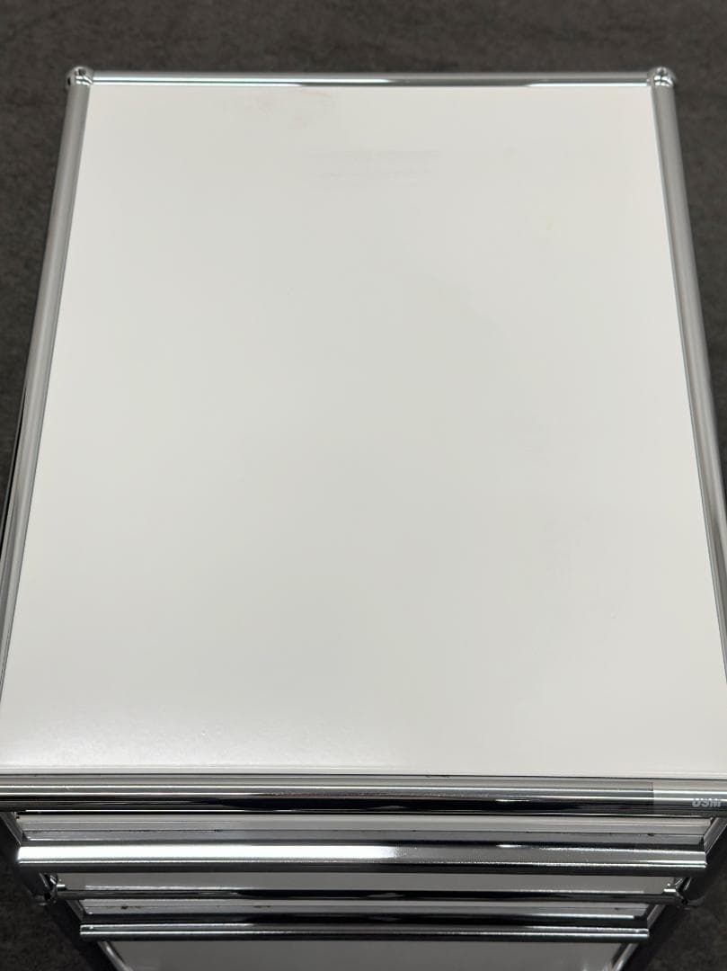 正規品□USMハラー□ロールボーイ デスクワゴン 2段 鍵なし ホワイト 白