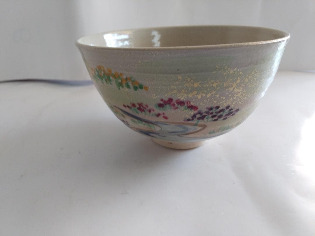 中村華峰 茶碗 勅題茶碗「 岸 」 抹茶碗 茶道具 新品 未使用 です。