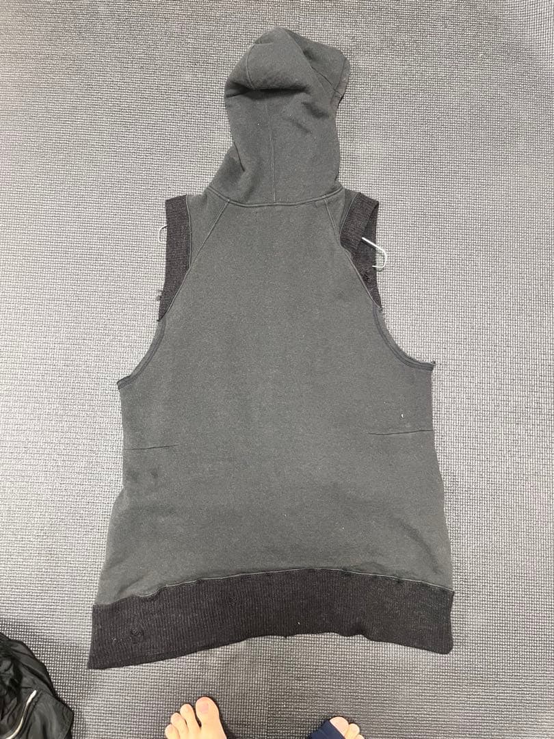 アンダーカバー　scab ノースリーブ　パーカー　ダメージ加工　フェード