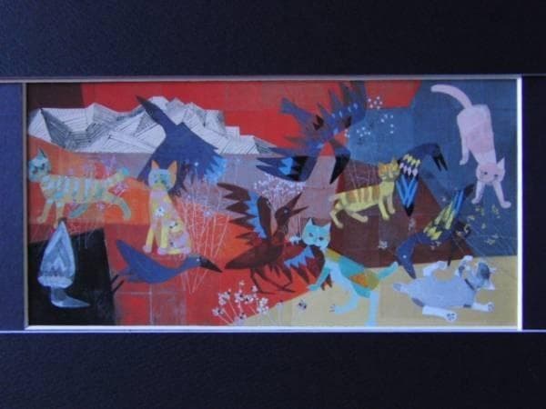 水面照月図】塩川文麟 1011 水面に映る月 掛け軸 肉筆