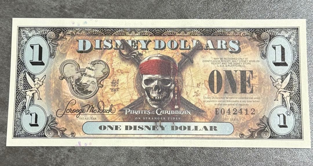 1Disney Dollars ディズニードル ディズニーダラーズ 3枚セット 1ドル
