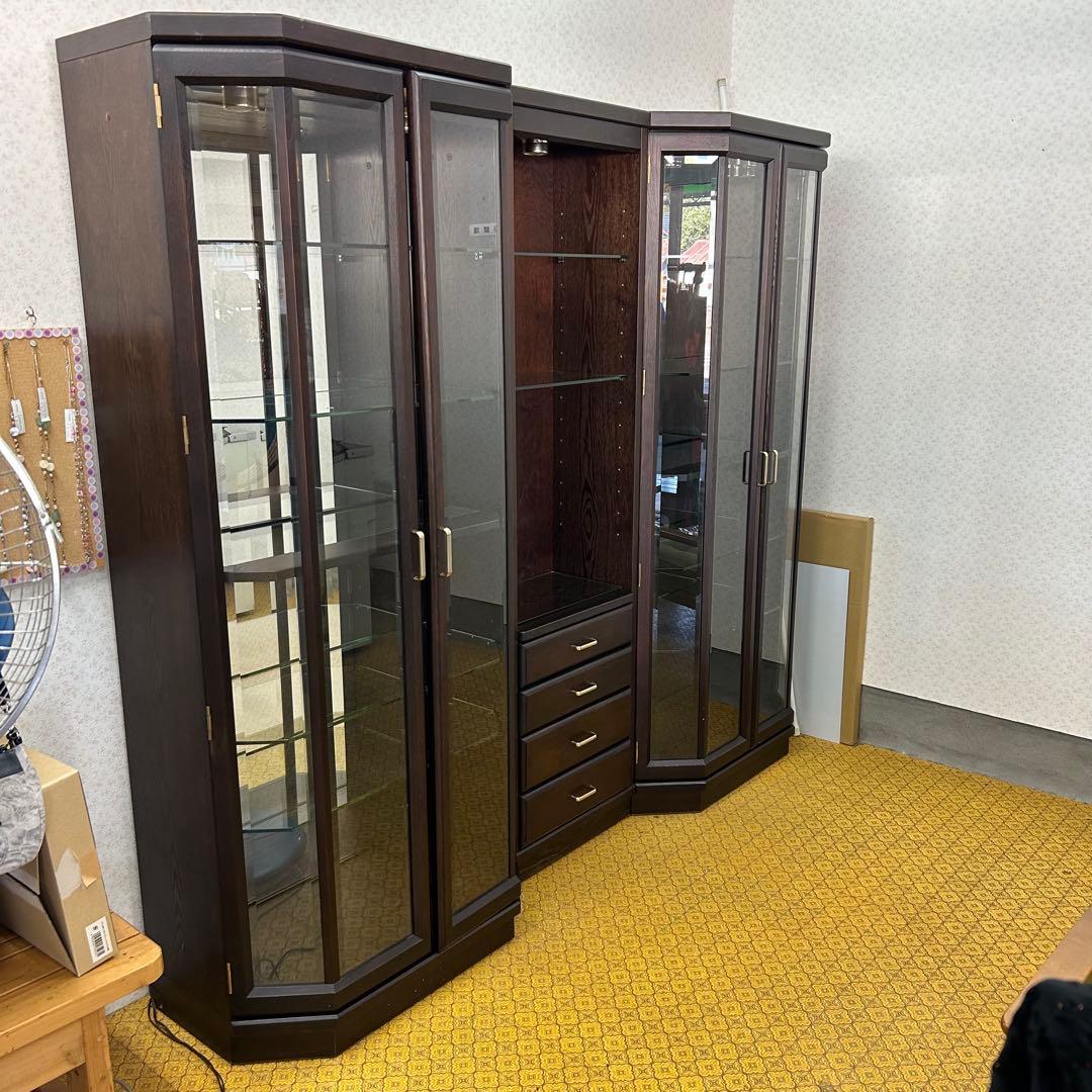 最終値下げ】総額10万円 特大 ガラスキャビネット コレクションケースc