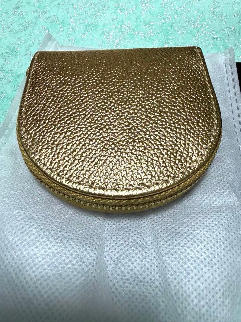 皇居　財布　金色レザー小銭入れ 皇居限定　ゴールド　ケース レア