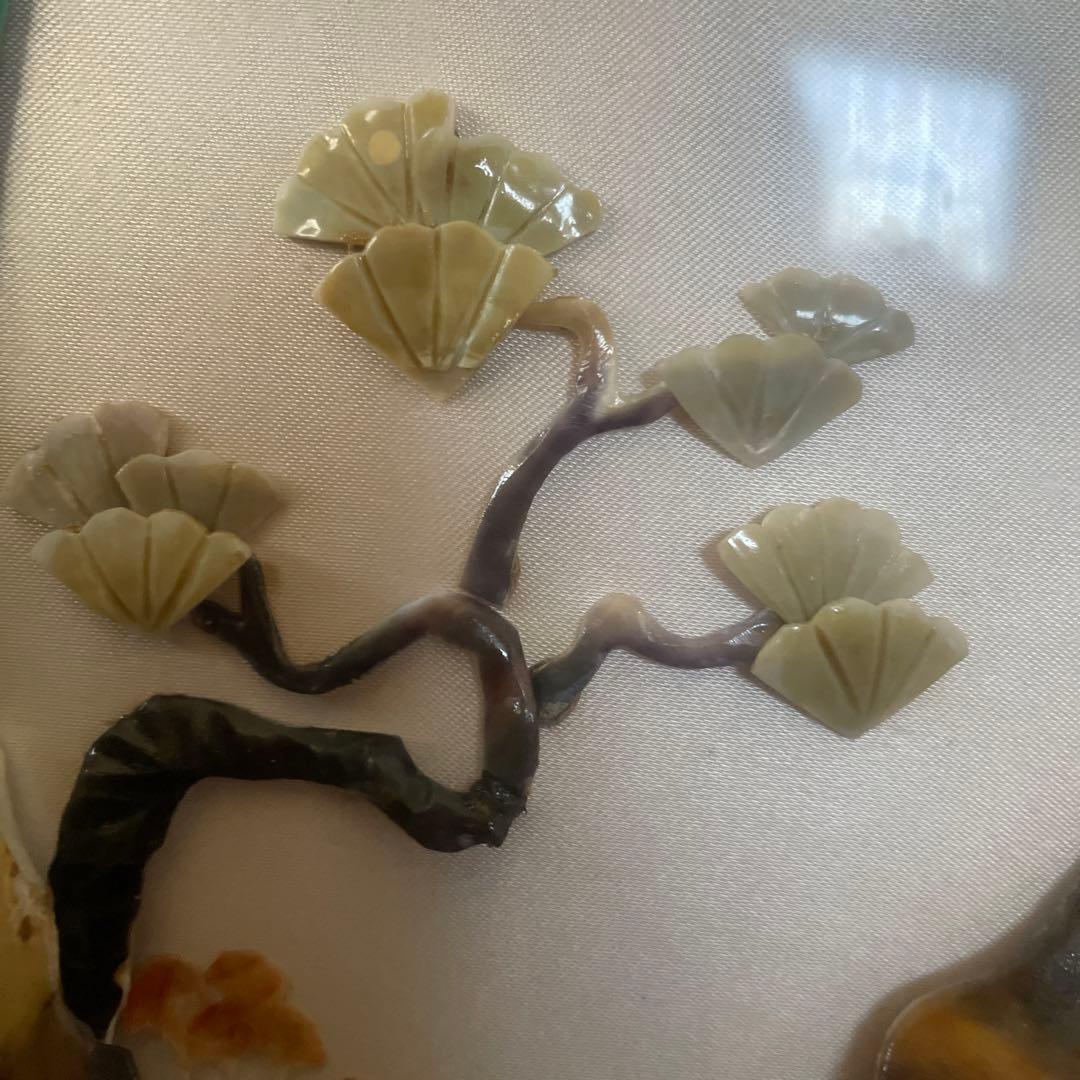 空山の額 〜貝殻で岩に立つ虎を表現している。値下げ