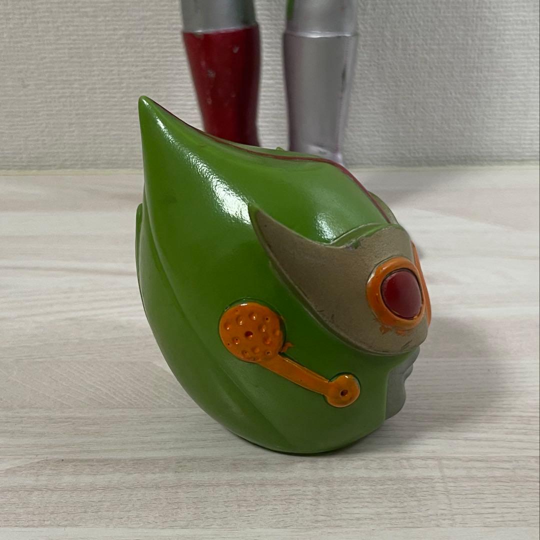 旧バンダイ ソフビ サンダーマスク フィギュア 東洋エージェンシー 面替え