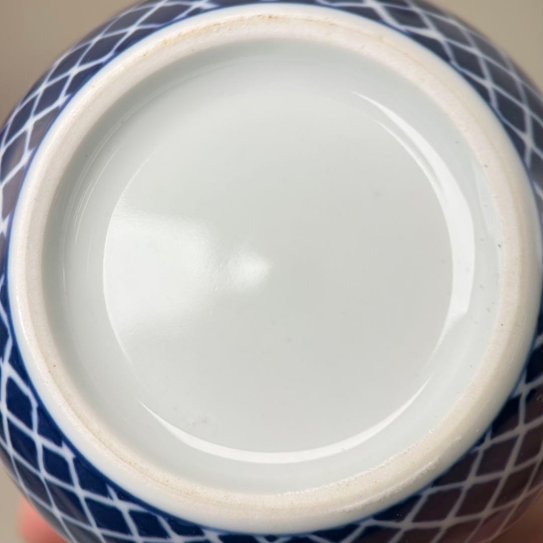 A045青花瓷 「吴祥瑞造」 景徳鎮 手描き 壽文 蓋物 五良大甫