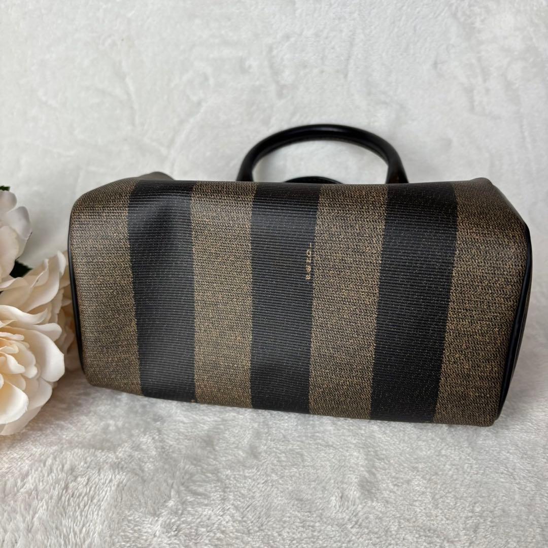 【美品】フェンディ ハンドバッグ マイクロ ミニボストン ペカン PVC レザー