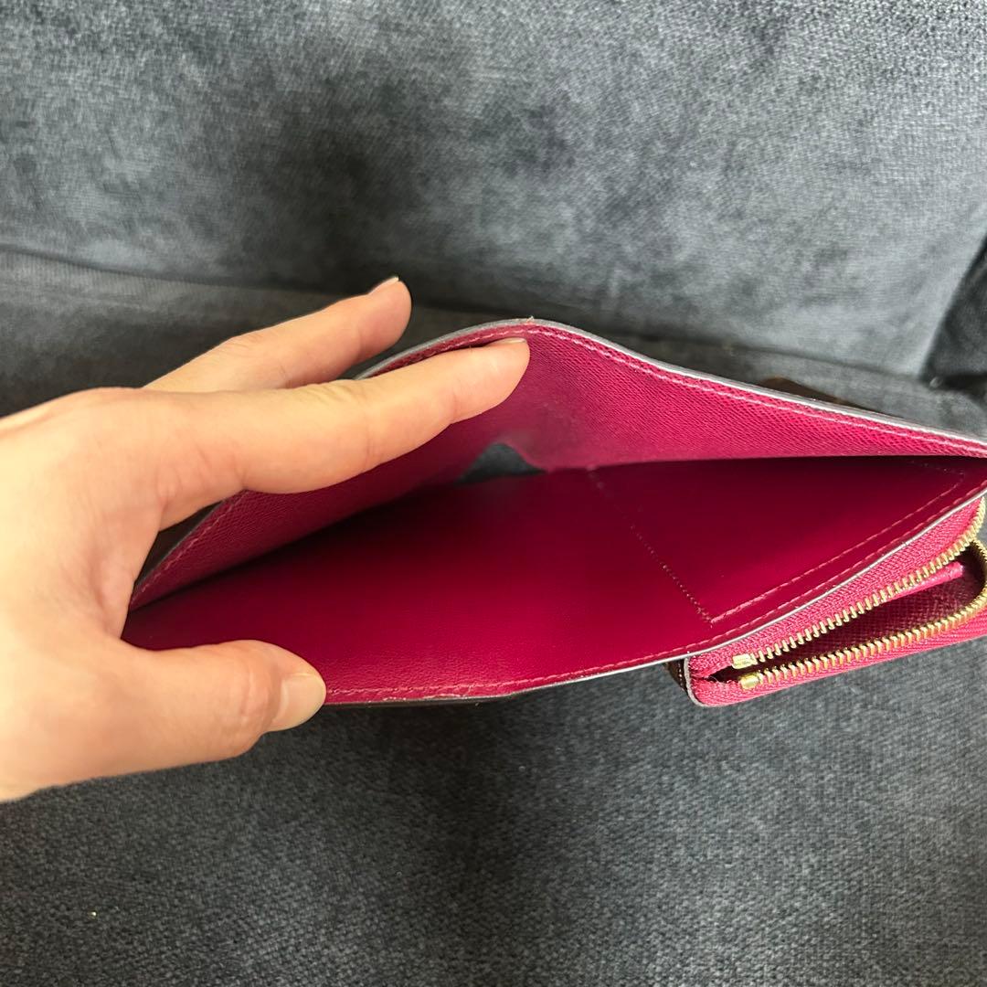Louis Vuitton 二つ折り財布 ブラウン/ピンク